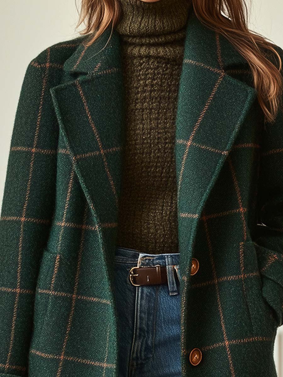 Delane | Checked Tweed Coat