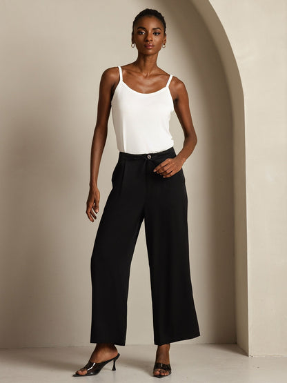 Wide leg classic pants