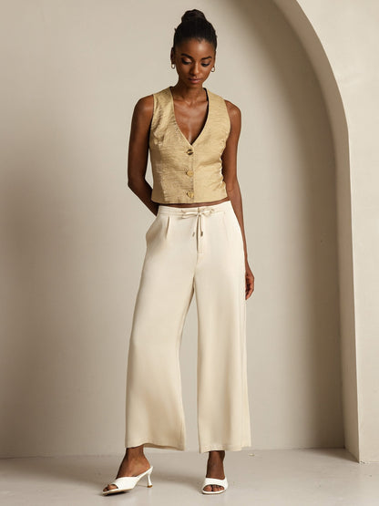 Wide leg classic pants
