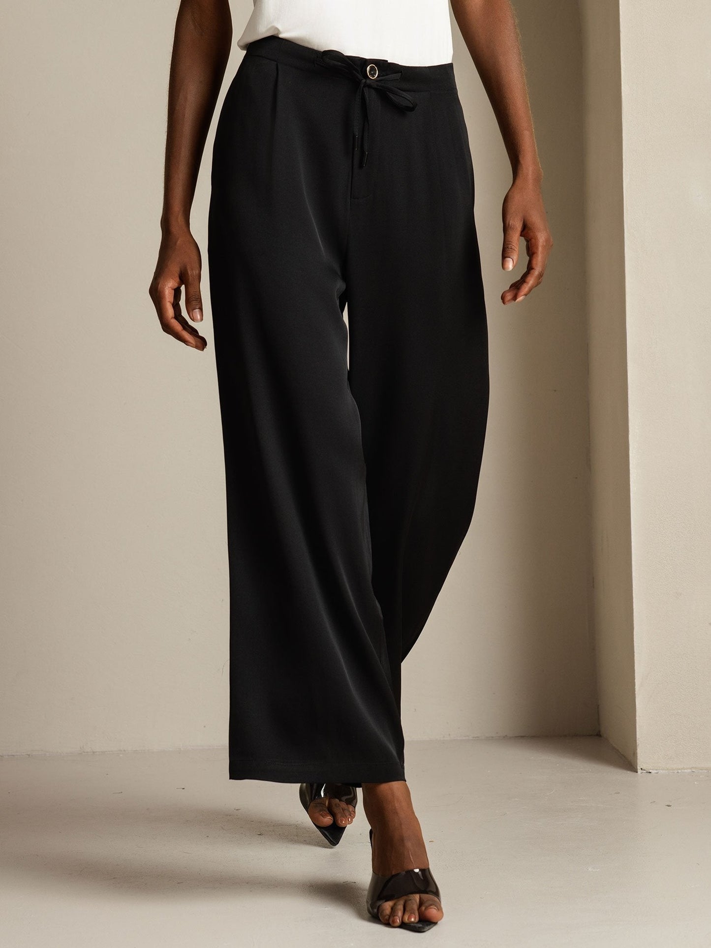 Wide leg classic pants