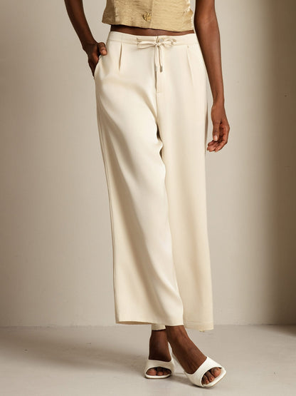 Wide leg classic pants