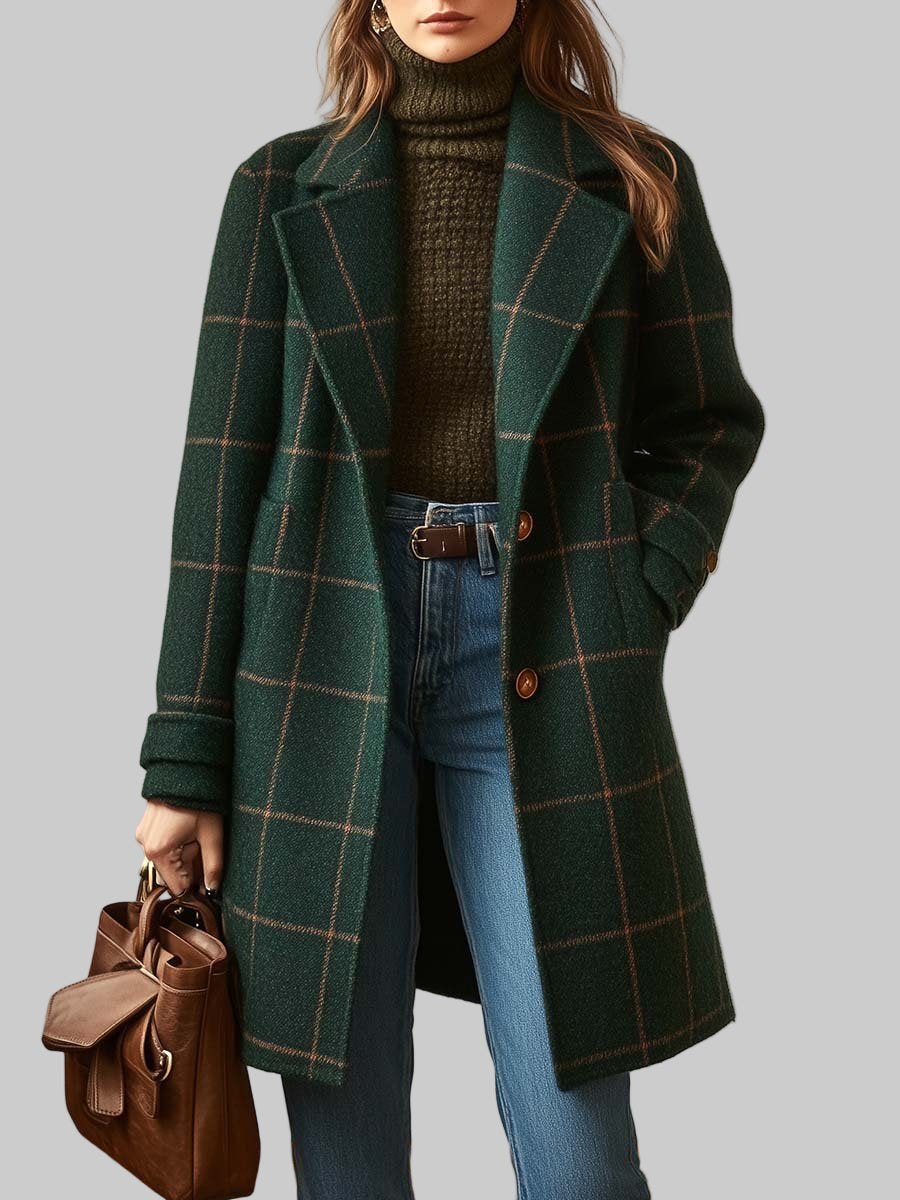 Delane | Checked Tweed Coat