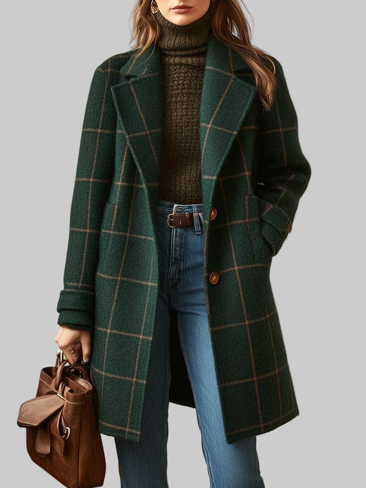 Delane | Checked Tweed Coat