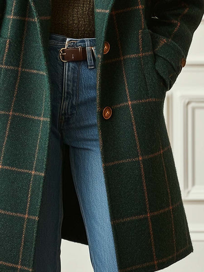 Delane | Checked Tweed Coat